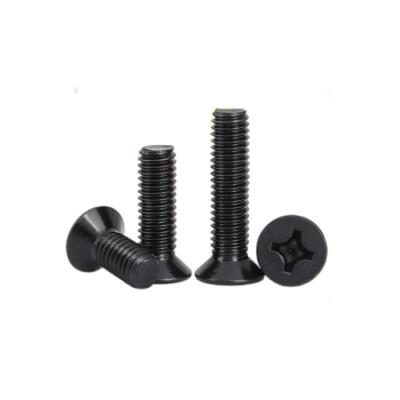 China Matte Black Phillips KM Head Flat Countersunk Machine Screws Small For M1.2M1.7M2M2.5M3M4 eletronic for sale