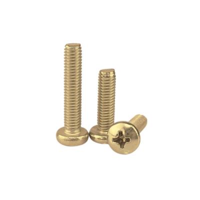 China GB818 Brass Cross Recessed Pan Screw Pan Round Head Machine Screw M2M2.5M3M4M5M6M8 for sale