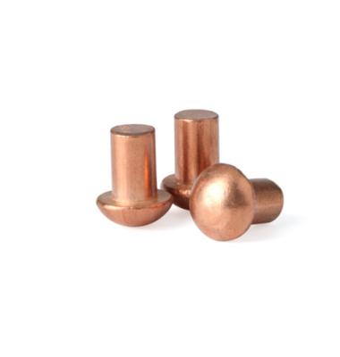 China Copper Round Head Copper Rivets Solid GB Hand Hammer Rivet M2M2.5M3M4M5M6M8 for sale