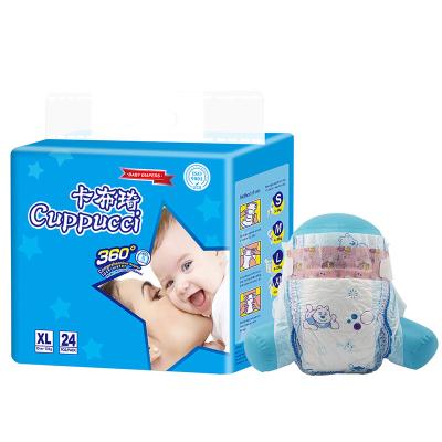 China Printed Cuppucci XL Baby Diaper Actions/Newborn Adult Diapers/Absorbent Diaper Diapers Rate B Magic Tape For Diaper New Design Baby Diaper for sale