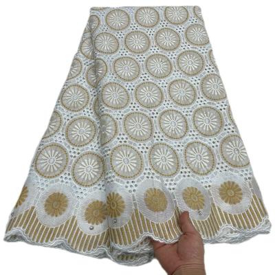 China Sustainable Wholesale African Cotton Lace Fabric for Wedding Party Swiss Voile Lace In Switzerland 100% Cotton For Women Sewing for sale