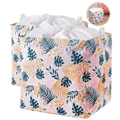 China Big Mac 100L Large Capacity Tote Bag Drawstring Waterproof Modern Nonwoven Clothes Storage Bag for sale