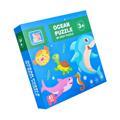 China Parent-children Interactive Animals, Characters, Traffic, Children's Large Jigsaw Box Scene Puzzle for sale