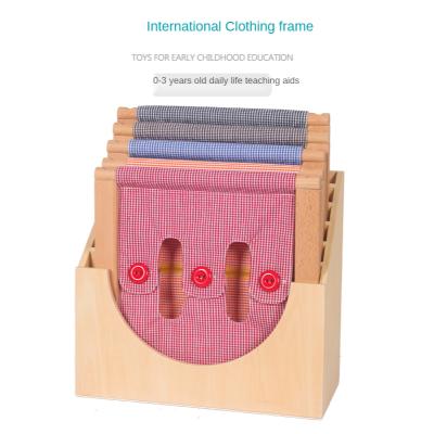 China Montessori Safe Daily Life Teaching Aid 0-3 Frame International Children's Clothing Style Button Zipper Study Buckle for sale