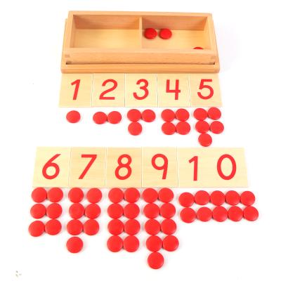 China Kindergarten Safe Educational Toys Mathematics Montessori Teaching Aids Wooden Counters and Numberals for sale