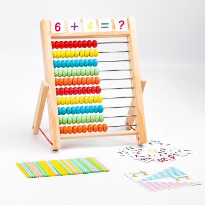 China Safe Early Educational Toy Kids Wooden Abacus Children Math Learning Montessori Abacus of Toy Numbers Counting Calculating Beads for sale