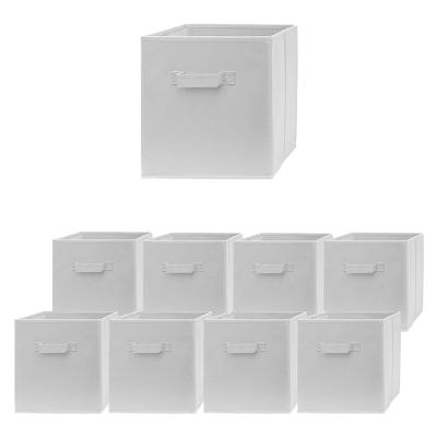 China 9 Pack Storage Cubes Organizer Other Clothes Storage Box Eco-Friendly Viable Toy Collapsible Cloth Organizers for sale