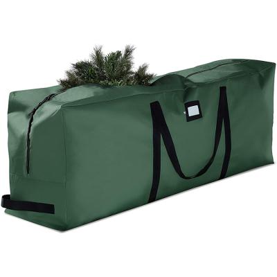 China Amazon Folding Top Selling Waterproof 600D Oxford Reinforced Processing Zipper Christmas Tree Storage Bags for sale