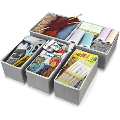 China Viable Amazon Selling Cloth Storage Drawer Organizer Collapsible Closet Dresser Drawer Organizer Box for sale