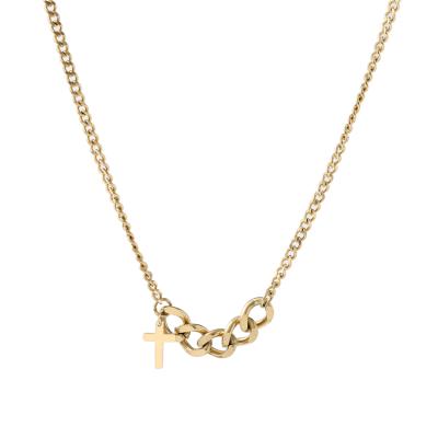 China New Fashion Trendy Simple Link Wind Clod Chain Link Chain Necklace Stainless Steel ChainJewelry Stainless Steel Women Gold Pendant Necklaces for sale