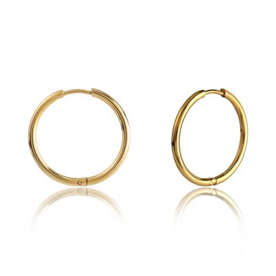 China 2022New CLASSIC Classic 18K Gold Plated Hoop Earrings Stainless Steel Jewelry For Women Earrings for sale