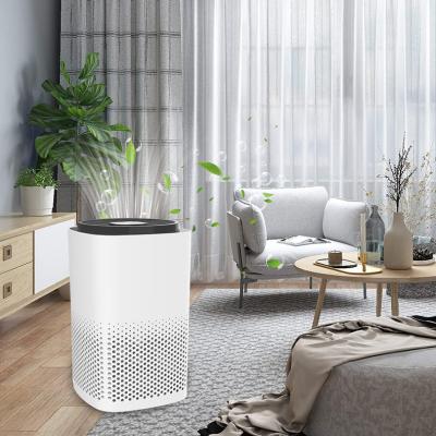 China Portable New Arrival UV Sterilization Smart Home Air Purification Air Filter Mini Mobile Uv H14 Hepa Filter Desktop Air Purifier for sale