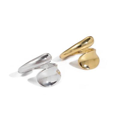 China New ENSHIR Environmental Friendly Fashion Minimalist Soft Water Drop Opening Female Rings For Jewelry Wholesale for sale