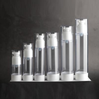 China White Clear Airless Pump Bottles Cosmetic Eco-Friendly Vacuum Pump Sprayer for sale