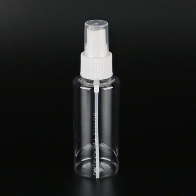 China Transparent PET Mist Spray Bottles Plastic Alcohol Packaging 100ml Sprayer for sale