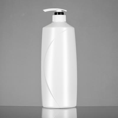 China Pearl White Plastic Shampoo Bottles Lotion Pump HDPE 750 Ml Plastic Bottles for sale