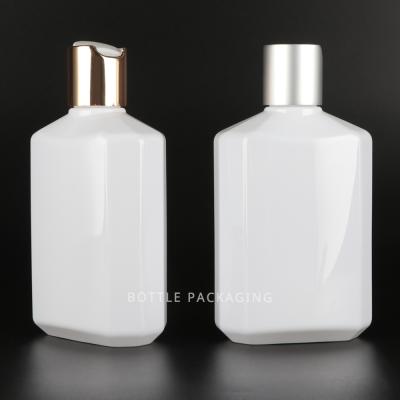 China Custom Colour PET Squeeze Bottle 250 Ml Disc Cap Bottle Aluminium Shampoo Bottle for sale