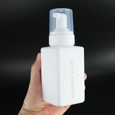 China Matte HDPE Plastic Shampoo Bottles Empty Pump 300ml Facial Cleanser Bottle for sale