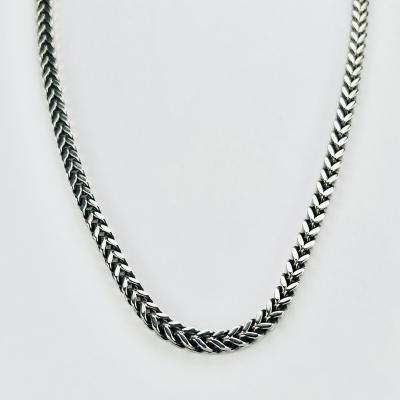 China Hiphop Chic Accessory Textured Stainless Steel Bracelet Twisted Curb Chain Necklace For Men And Women for sale