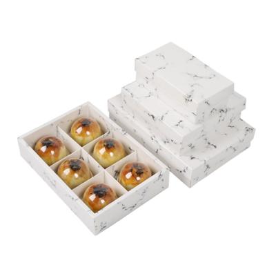 China 2 4 6 HoleBox Disposable Gift Handbag Yellow Moon Cake Mid-Autumn Gift Box Cookie Box for sale