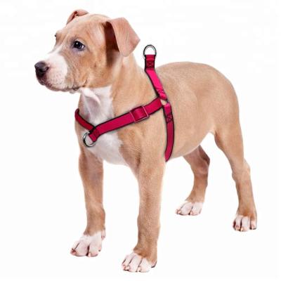 China Dog Harness Adjustable Base Colored Nylon Vest Padded Outdoor Walking Training For Medium Large Breeds Dog Harness for sale