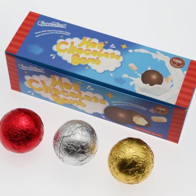 China 3PCS Package Hot Chocolate Bomb Filled With Delicious 105g Mini Marshmallow BALL for sale