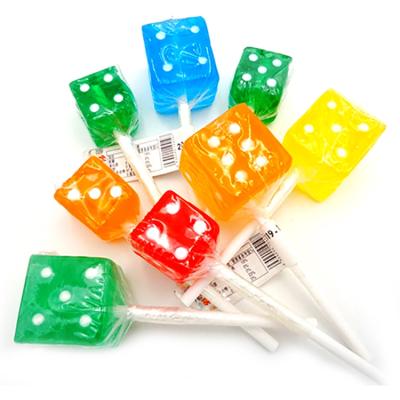 China Furit natural flaovor dice lollipop candy for sale