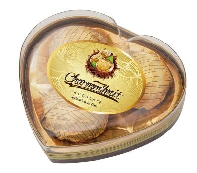 China Charmmymit 3 pieces of heart shape OEM BALL made up of candy peanut chocolate wafer ball for sale