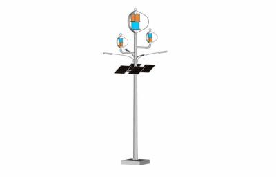 China Wind Solar Hybrid Street Light Technical Drawing with 3 turbines group for sale