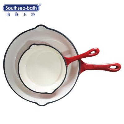 China Viable Pre-Seasoned Fryer Pan Enamel Cast Iron Cookware for sale