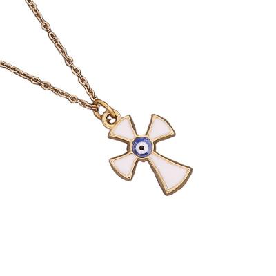 China Wholesale Custom Fashion Jewelry CLASSIC Moon Eye Head ZHONG NUO Stainless Steel INS Bull Pendant Necklace for sale