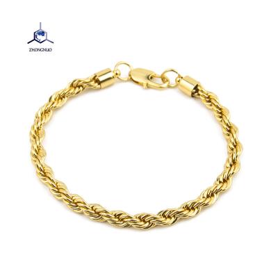 China Designer Gold Plated Hiphop ZHONG NUO Hiphop Style Stainless Steel Men's Bracelets Charms for sale