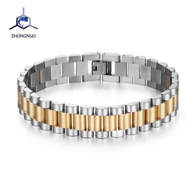 China ZHONG NUO Adjustable Luxury Wholesale Titanium Men's CLASSIC Steel Bracelets for sale