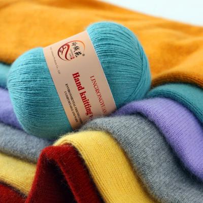 China Anti-bacteria Cashmere Yarn Hand Knitted Scarf Yarn Medium Thick Wool Ball Knitting DIY Bib Material Ball for sale