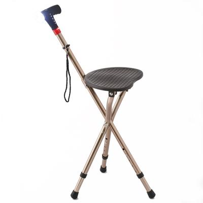 China Cane with a Seat Cane Aluminum Lightweight Folding assistive on rehab therapy walking supplies for sale