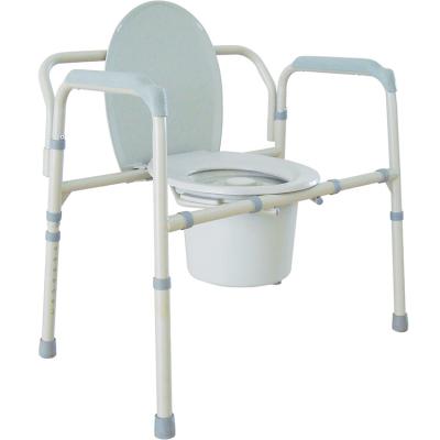 China Compact Foldalbl Structure Commode Chair Foldalble Structure Space Saving Rehabilitation Therapy Supplies for sale