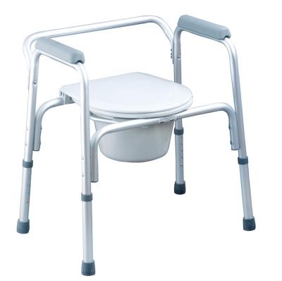 China Factory Wholesale Aluminum Toilet Chair Bed Easy Height Adjustable Side Using Toilet Chair For The Disabled for sale