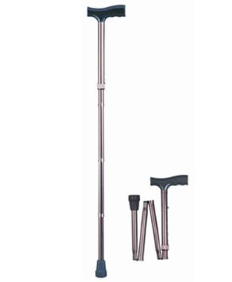 China Height Adjustable T Shape Cane Crutch Aluminum Walking Stick Foldable Cane for sale