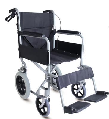 China High Quality Caregiver Aluminum Alloy Moving Wheelchair For Disabled People Middle Ages And Older for sale