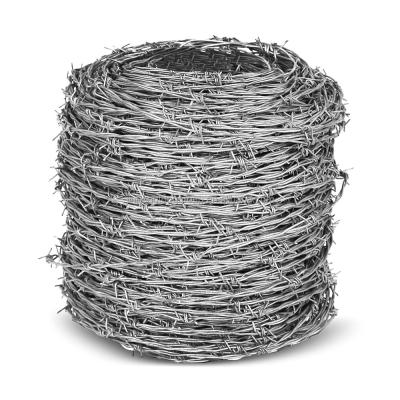 China ASTM 6 8 9 10 12 14 18 20 Galvanized Steel Barbed Wire for Barb Length Customers' Requirment and Protective Construction for sale