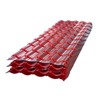 China 3 Layer Color UPVC Roofing Sheet with BIS Certificate Z30-Z40 Coating Red Color Coated Long Span Aluminium Roofing Sheet for sale