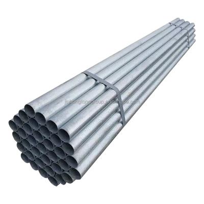 China Non-Alloy Galvanized Round Pipe for Greenhouse Steel Structure End Protector Plastic Pipe Cap Hot-dip Galvanized Pipe for sale