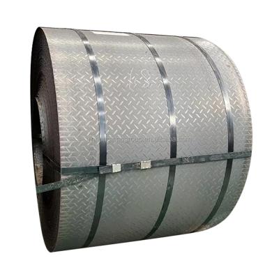 China ASTM A36 S235jr S345jr SS400 B125 MS Chequered Plate In Coil Mild Steel Chequered Plate Weight for Custom Width 600-1800 for sale