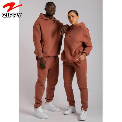 China Custom Jogging Mens Tracksuit Mens Heavyweight 100% Cotton Sweatshirts Hoodies Polyester Breathable Unisex Sweatsuits Sets for sale