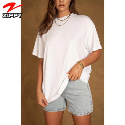 China Breathable Men's O-Neck Short Sleeve Knitted Embroidery Tee Custom Logo Printed Unisex Oversized T-Shirt for sale