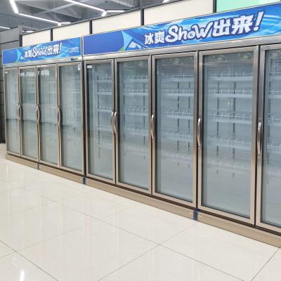 China Double-temperature Upright Cooler Refrigerators Freezers Refrigeration Equipment For Supermarket for sale