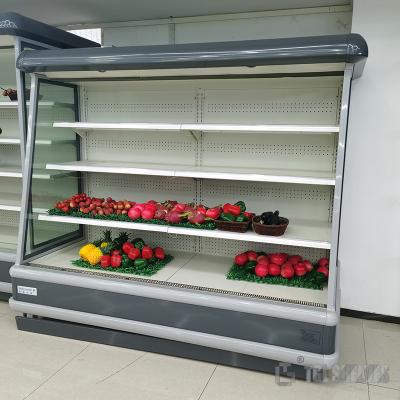 China Single Sided Vertical Outdoor Glass Beverage Display Supermarket Deep Fridge Freezer for sale