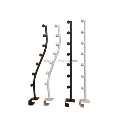 China The steel wire supermarket accessories for display rack flat five bead tube hook slope five bead tube hook for clothing for sale