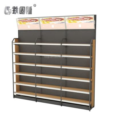 China 2020 Single Sided High Quality Supermarket Shelf Double Sided Black Cheap Metal Rack Supermarket Gondola Shelf for sale