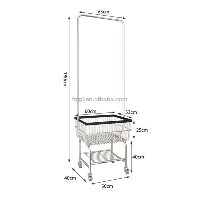 China Single Sided Double Sided Garment Rack Rail Light Duty Rolling Clothes Rack With Wheels And Bottom Shelves for sale